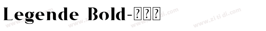 Legende Bold字体转换